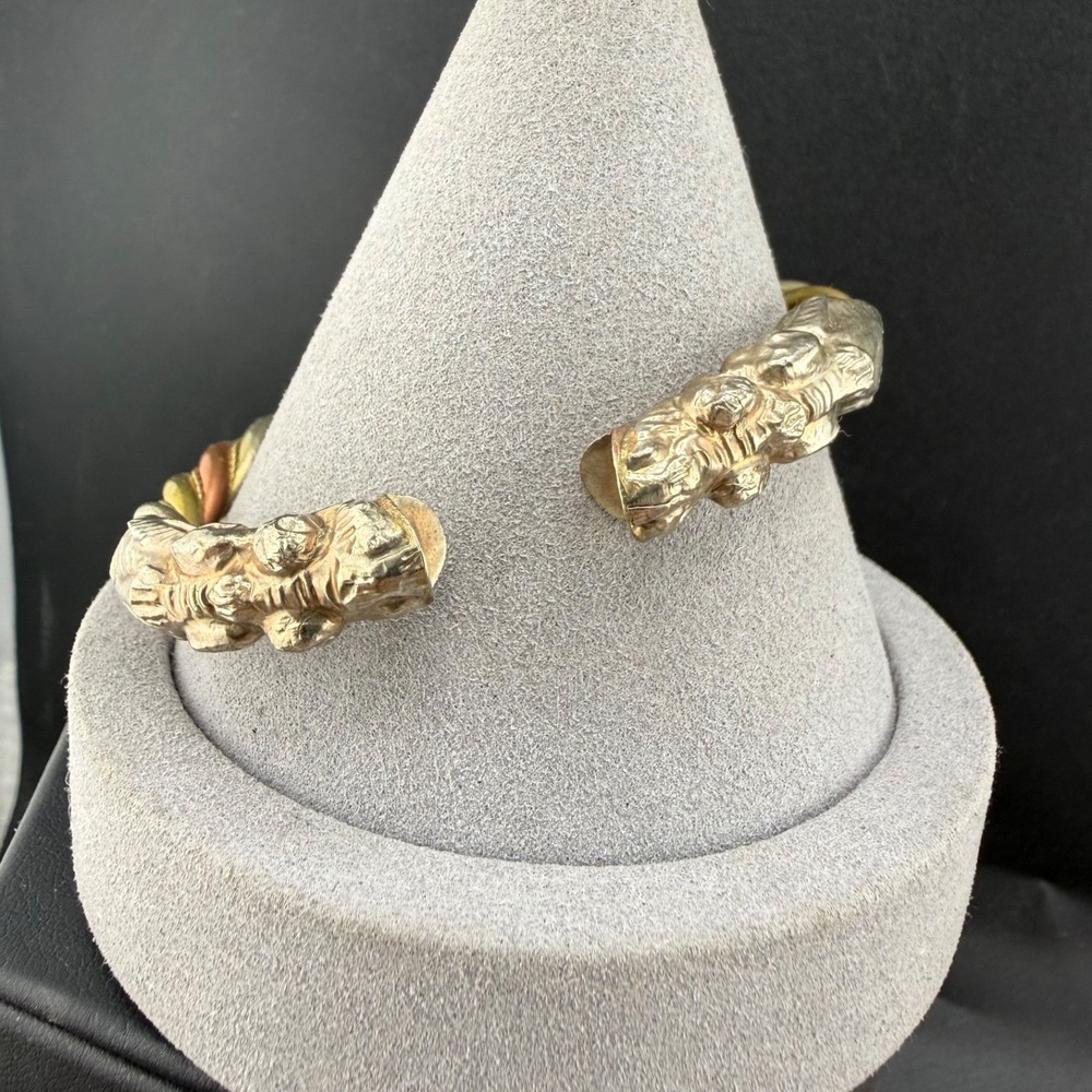 Vintage Cuff Bracelet Dragon Twisted Metal‎ 7"